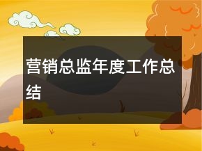 營銷總監(jiān)年度工作總結