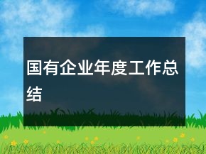 國有企業(yè)年度工作總結(jié)
