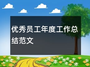 優(yōu)秀員工年度工作總結(jié)范文