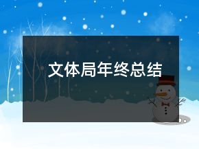 文體局年終總結(jié)