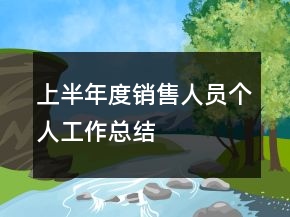 上半年度銷售人員個(gè)人工作總結(jié)