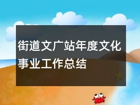 街道文廣站年度文化事業(yè)工作總結(jié)