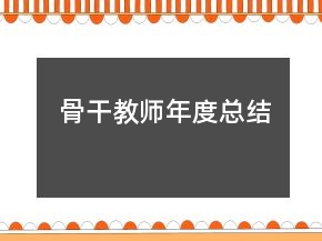 骨干教師年度總結(jié)