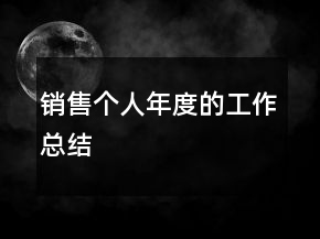 銷售個人年度的工作總結(jié)