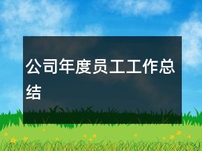 公司年度員工工作總結(jié)