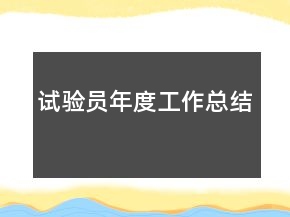 試驗(yàn)員年度工作總結(jié)