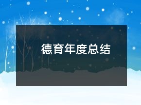德育年度總結(jié)