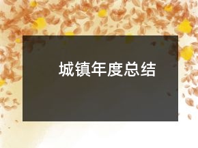 城鎮(zhèn)年度總結