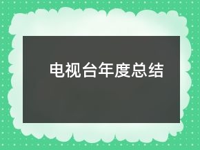 電視臺(tái)年度總結(jié)
