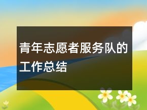 青年志愿者服務(wù)隊(duì)的工作總結(jié)
