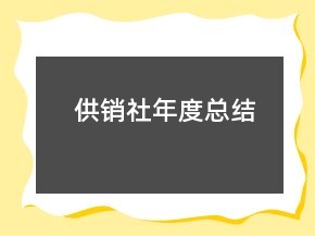 供銷社年度總結(jié)
