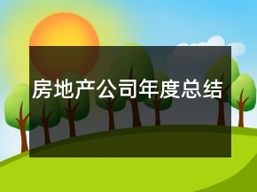 房地產(chǎn)公司年度總結