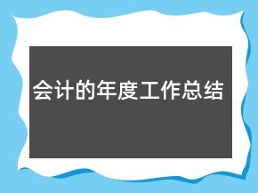 會(huì)計(jì)的年度工作總結(jié)