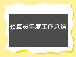 預算員年度工作總結(jié)
