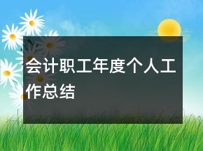 會計職工年度個人工作總結(jié)