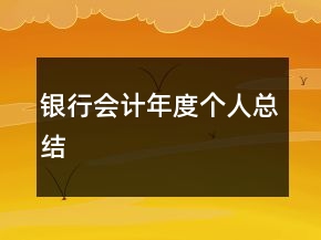 銀行會計年度個人總結(jié)