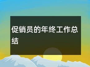 促銷員的年終工作總結(jié)