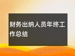 財(cái)務(wù)出納人員年終工作總結(jié)
