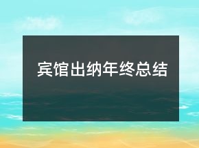 賓館出納年終總結(jié)