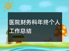 醫(yī)院財務(wù)科年終個人工作總結(jié)