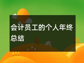 會計員工的個人年終總結(jié)
