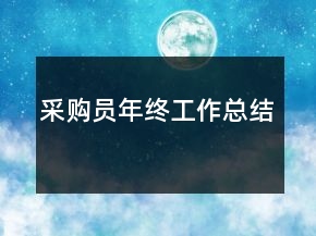 采購員年終工作總結(jié)