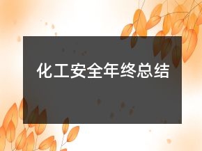 化工安全年終總結(jié)