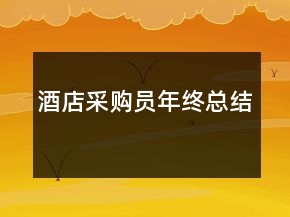酒店采購員年終總結(jié)