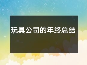 玩具公司的年終總結(jié)