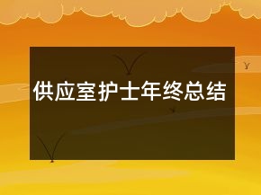 供應(yīng)室護士年終總結(jié)