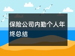 保險公司內(nèi)勤個人年終總結(jié)