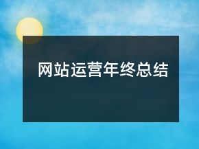 網(wǎng)站運(yùn)營(yíng)年終總結(jié)