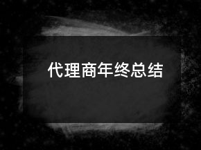 代理商年終總結(jié)
