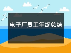 電子廠員工年終總結(jié)