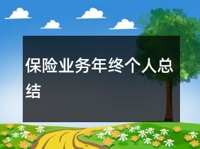 保險業(yè)務(wù)年終個人總結(jié)