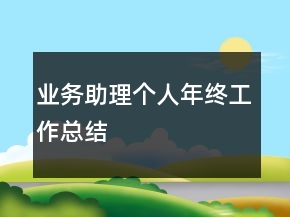 業(yè)務(wù)助理個(gè)人年終工作總結(jié)