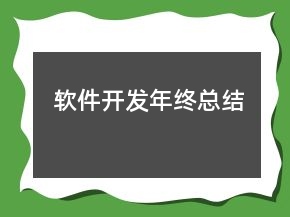 軟件開(kāi)發(fā)年終總結(jié)