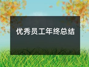 優(yōu)秀員工年終總結(jié)