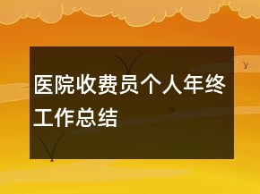 醫(yī)院收費(fèi)員個(gè)人年終工作總結(jié)