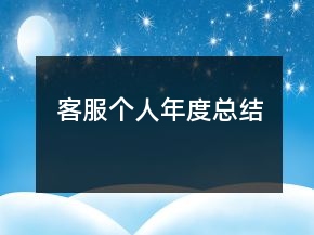 客服個人年度總結(jié)