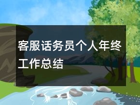 客服話務(wù)員個人年終工作總結(jié)