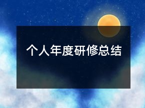 個(gè)人年度研修總結(jié)