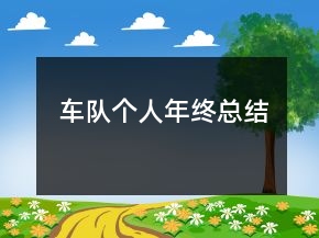 車隊(duì)個(gè)人年終總結(jié)