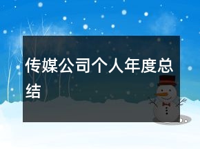 傳媒公司個(gè)人年度總結(jié)