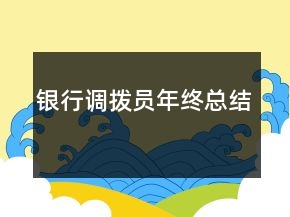 銀行調(diào)撥員年終總結(jié)