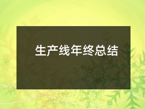 生產(chǎn)線年終總結(jié)