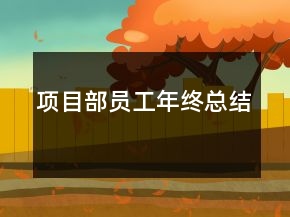 項目部員工年終總結