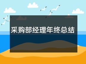 采購部經(jīng)理年終總結
