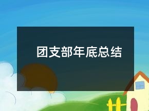 團支部年底總結(jié)