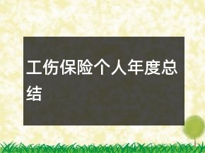 工傷保險(xiǎn)個(gè)人年度總結(jié)